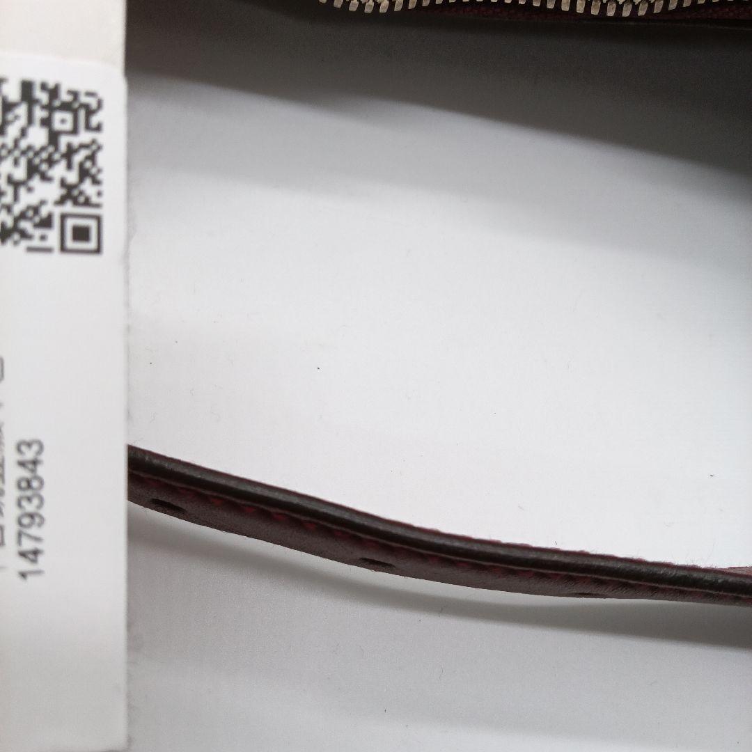 GUCCI ボルドー レザー ショルダーバッグ ゴールド金具