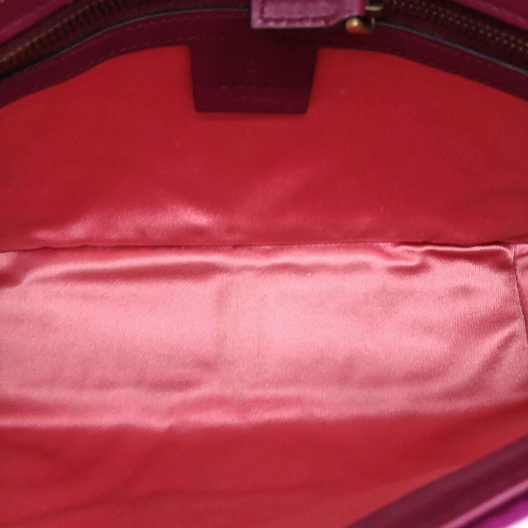 GUCCI GG キルティングベルベットショルダーバッグ