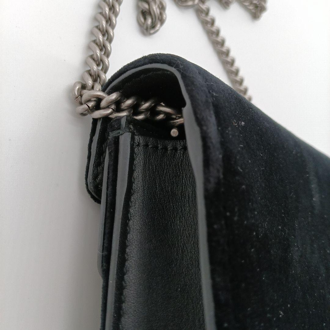 GUCCI ブラック スエード クラッチバッグ