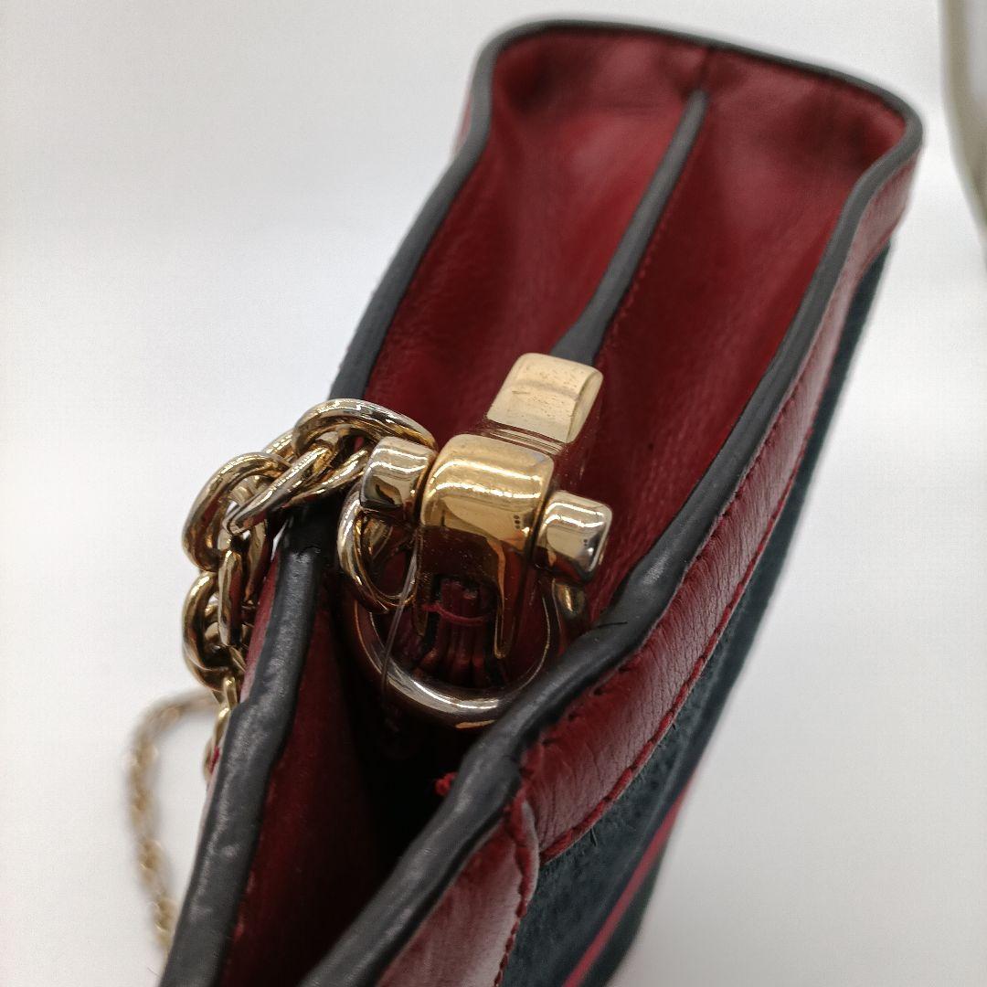 Gucci ショルダーバッグ ネイビー レッド