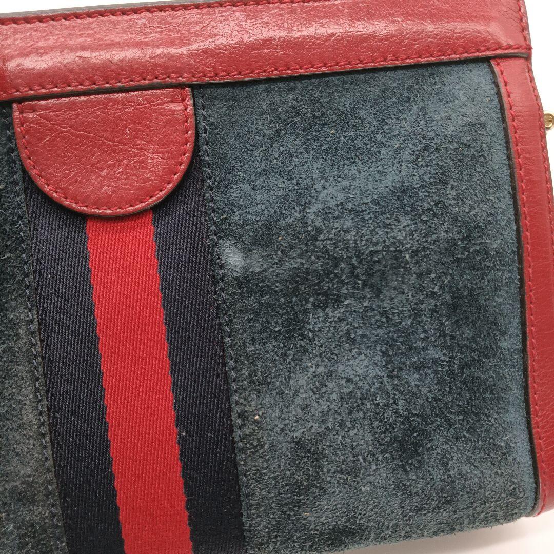 Gucci ショルダーバッグ ネイビー レッド