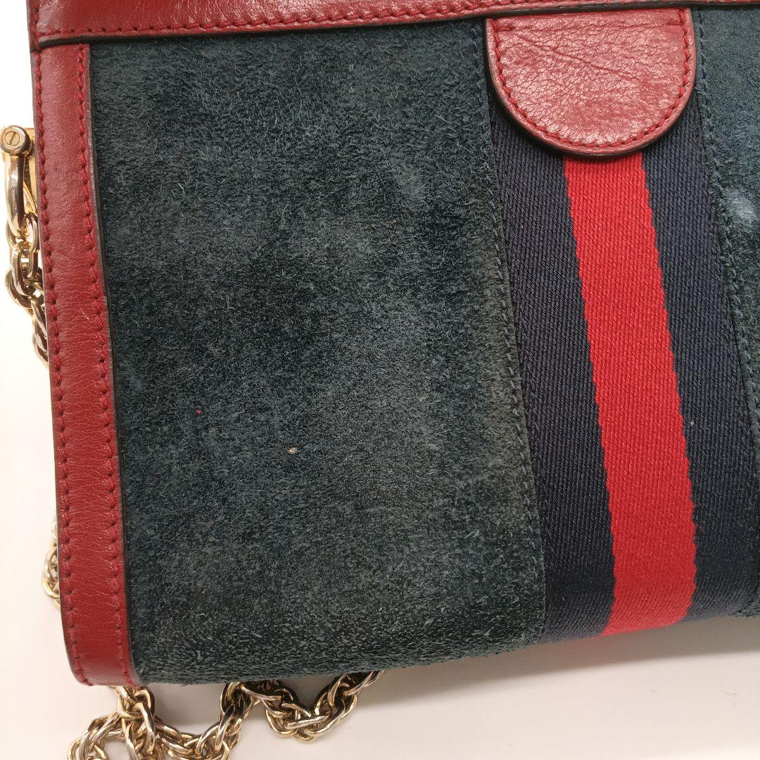 Gucci ショルダーバッグ ネイビー レッド