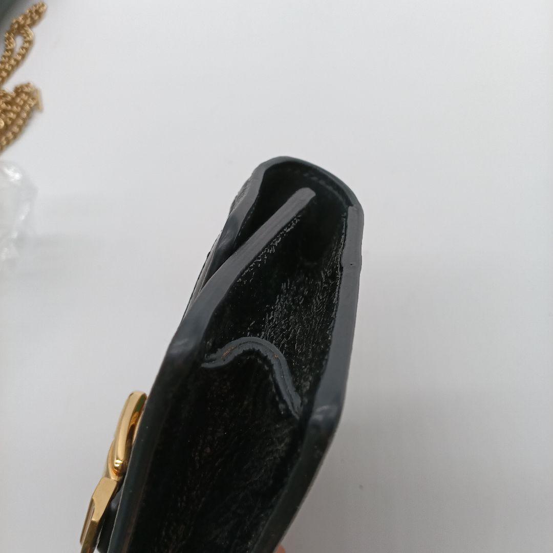GUCCI コンパクトショルダーバッグ ベロア ブラック ブラウン