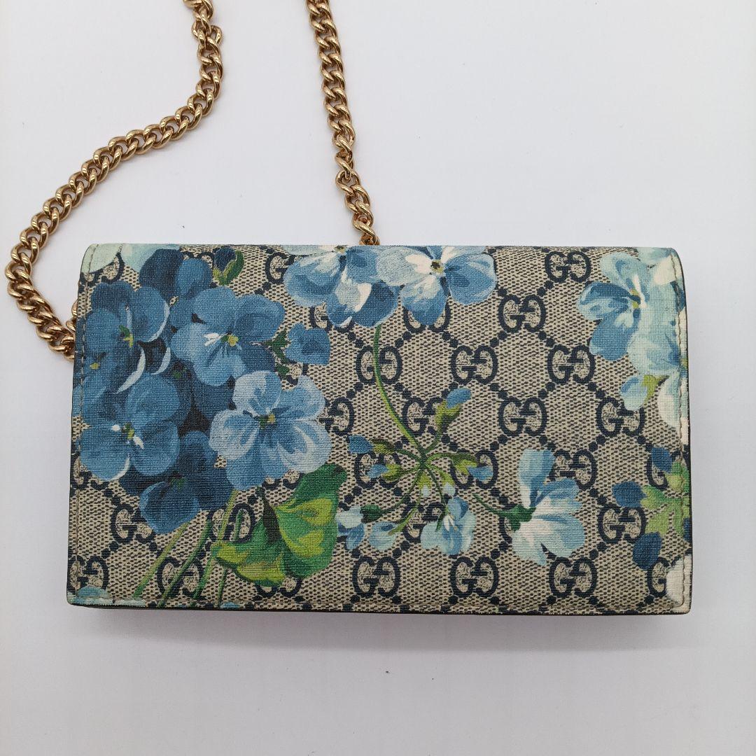 GUCCI 花柄 ショルダーバッグ キャンバス