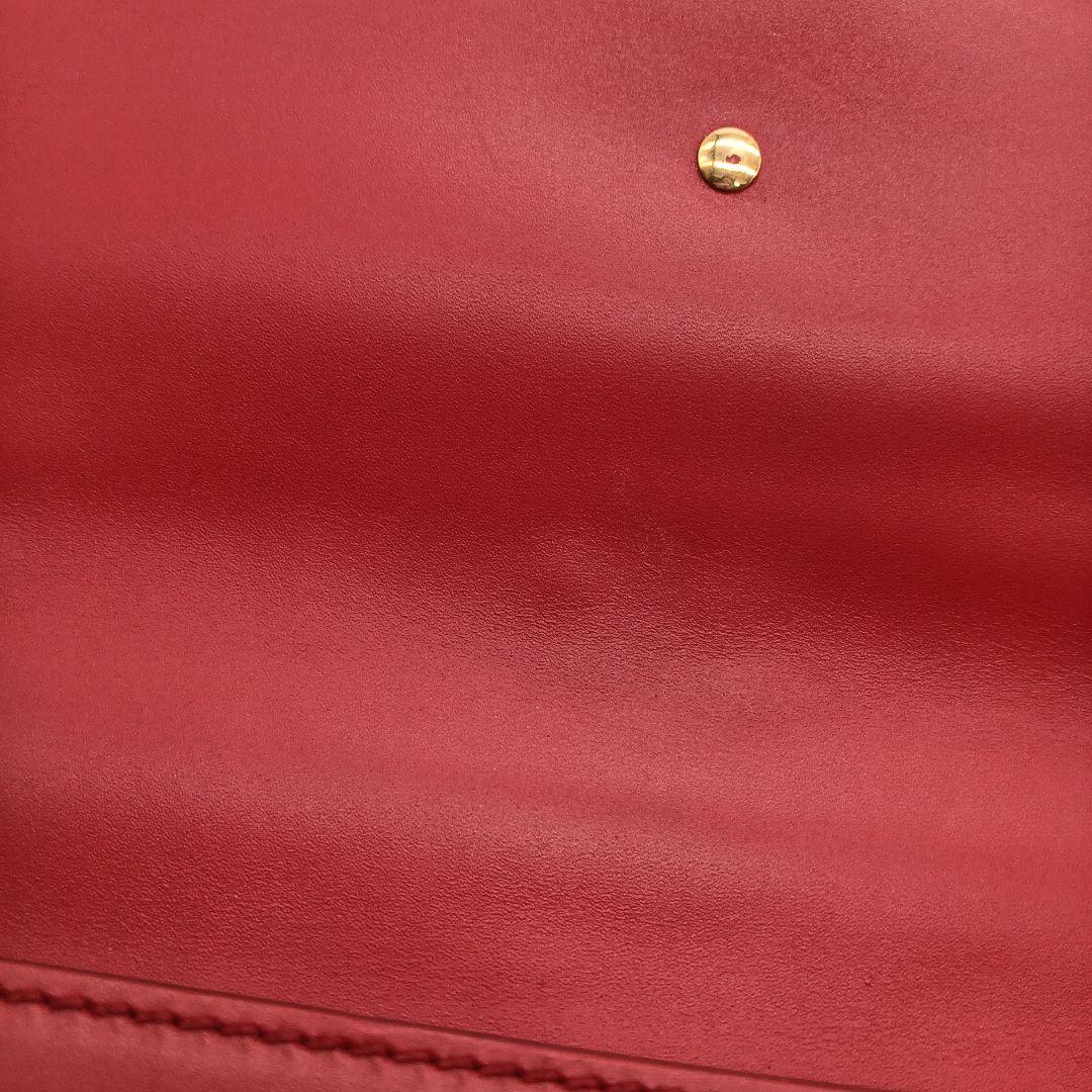 GUCCI レザー 赤　ショルダーバッグ