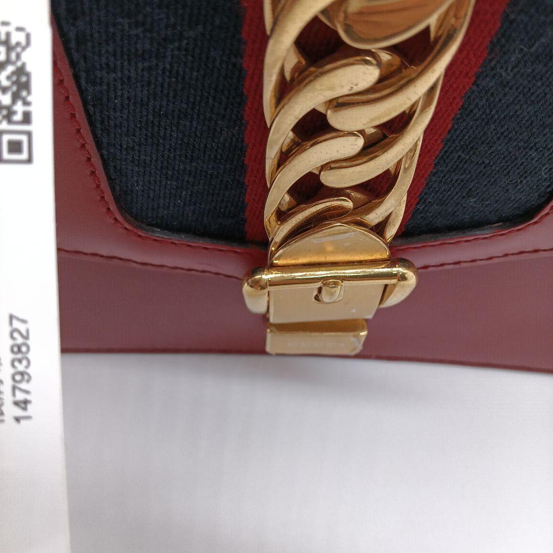 GUCCI レザー 赤　ショルダーバッグ