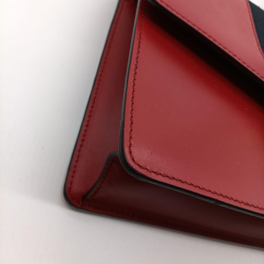 GUCCI レザー 赤　ショルダーバッグ
